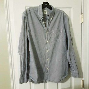 Handsome Button-Up Shirt- Blue/White Old Navy, Very Comfortable! Flannel
